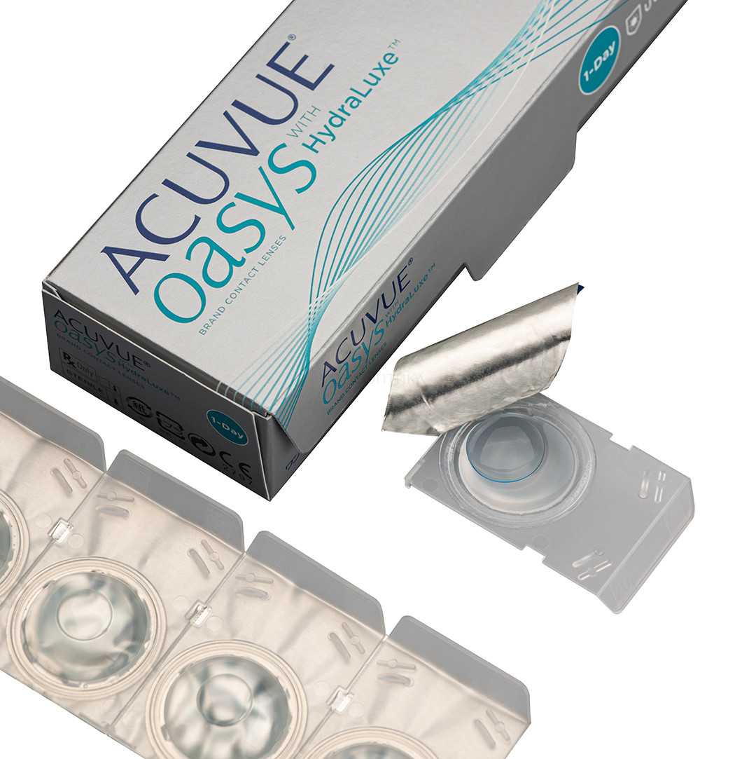 Контактные линзы ACUVUE OASYS 1-DAY with HydraLuxe, 30 шт